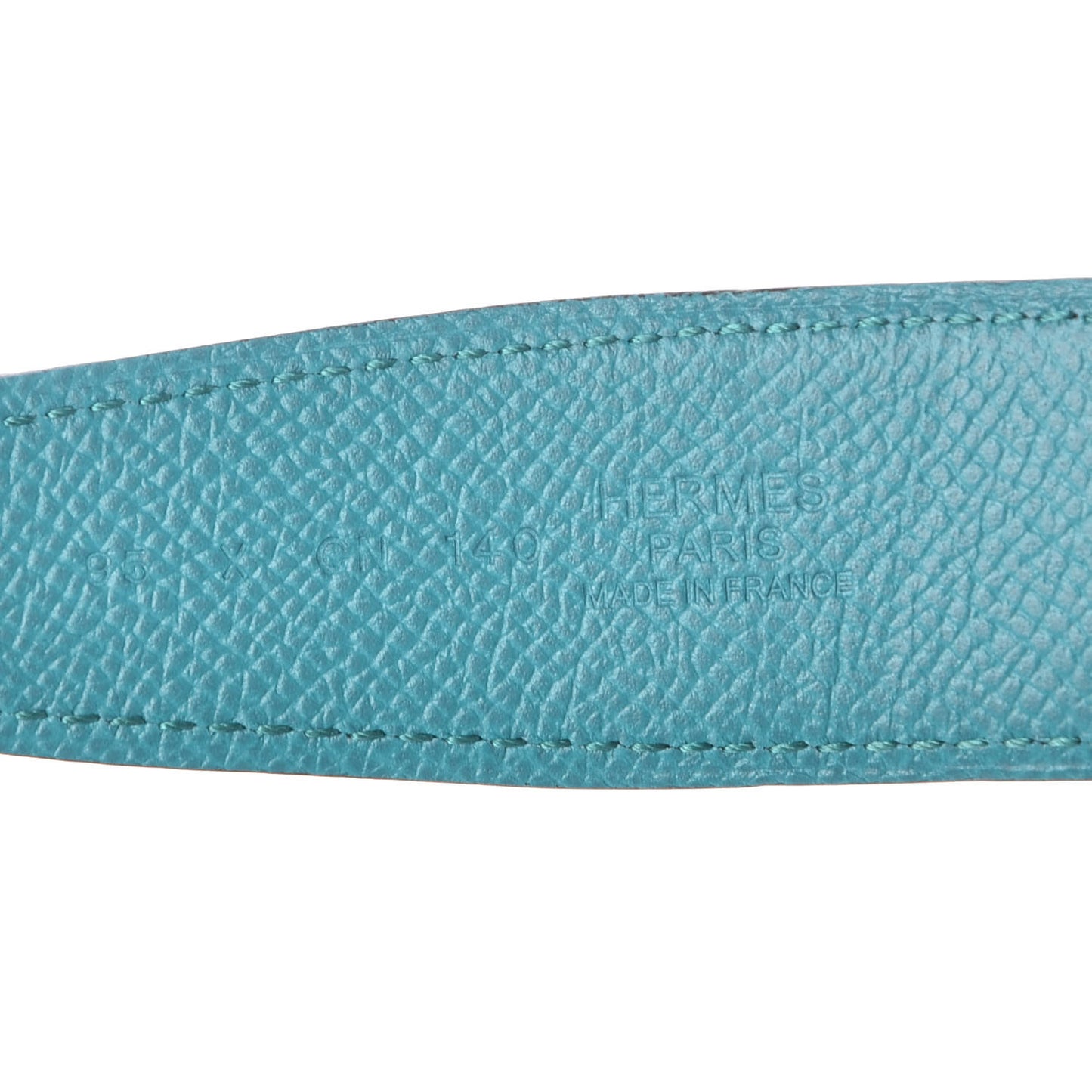 Swift Epsom 32mm H Belt 95 Gold Bleu Paon