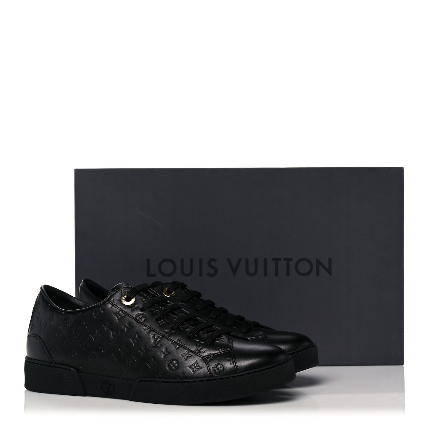 Monogram Calfskin Stellar Sneakers 37 Black