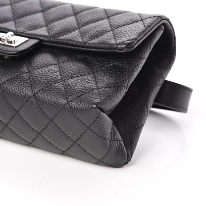 Chanel Grained Calfskin Quilted 2.55 Reissue Flap Belt Bag Clutch Black 9 of 10