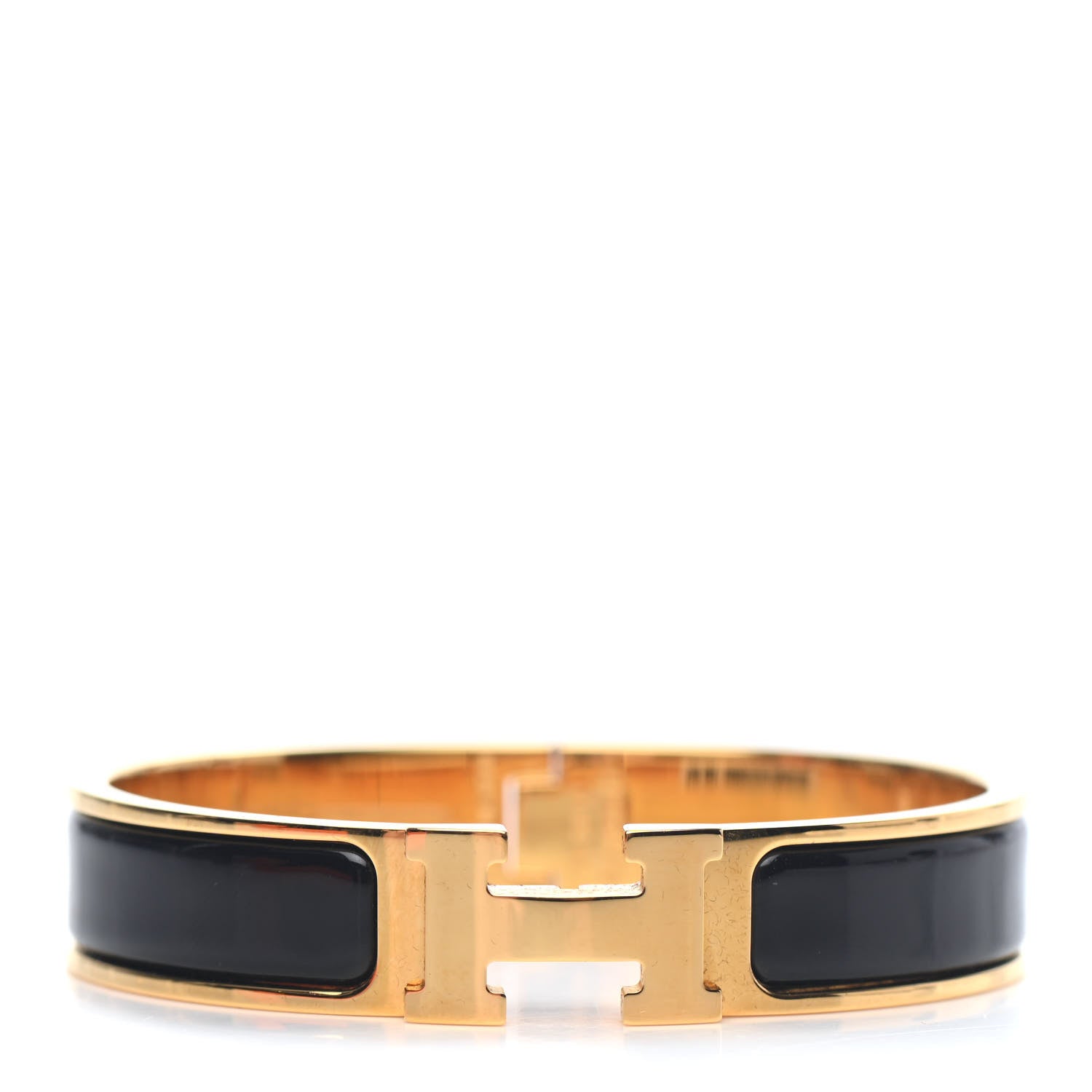 Hermes Enamel Narrow Clic Clac H Bracelet PM Black 1 of 3