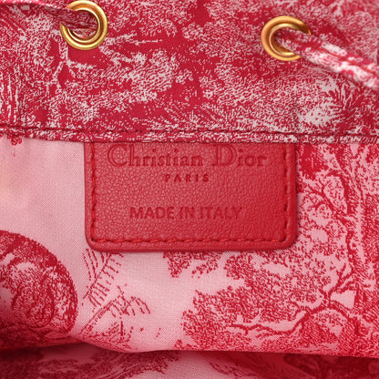 Christian Dior Technical Fabric Embroidered Toile De Jouy DiorTravel Pouch Fuchsia 6 of 9