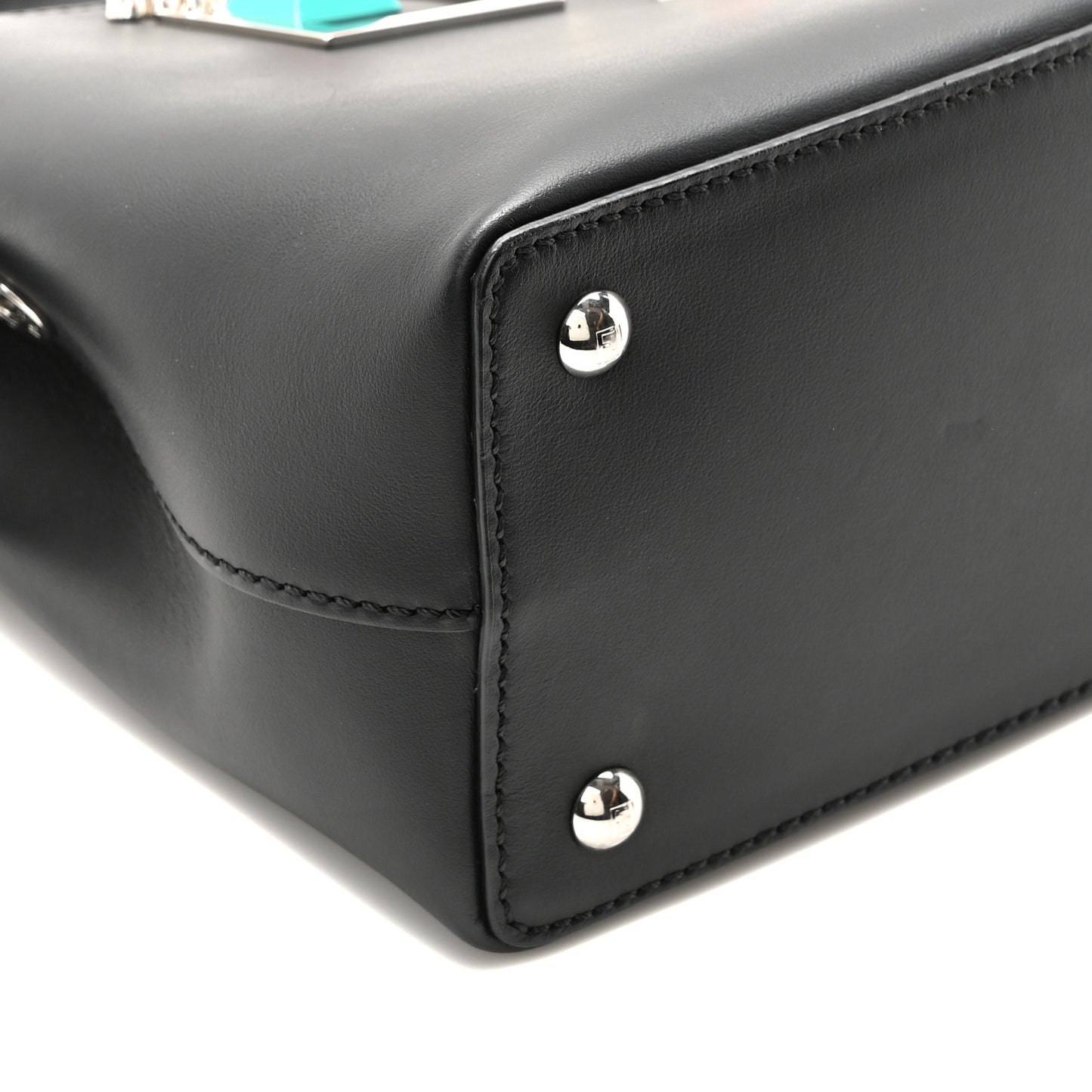 Vitello Baltico Hypnoteyes Studded Small Dotcom Click Chain Satchel Black