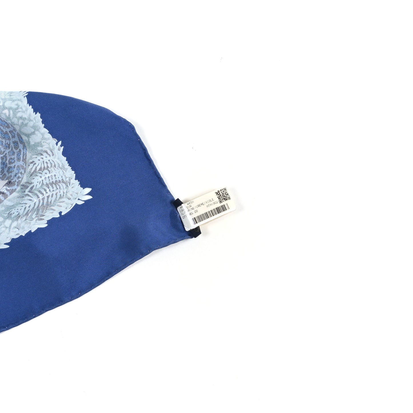 Silk Wash Equateur 90 Scarf Marine Creme Violet