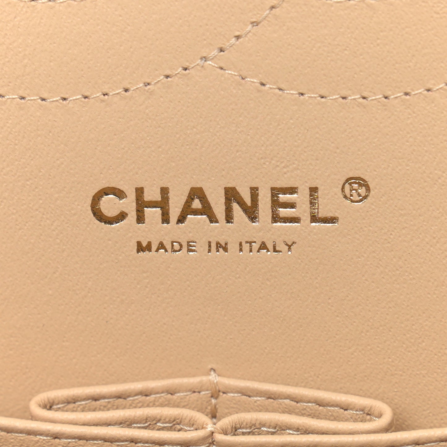 Caviar Quilted Jumbo Double Flap Beige Clair