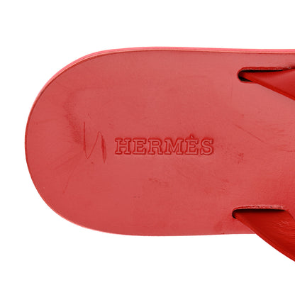 Hermes Calfskin Summer Thong Sandals 36 Pavot 7 of 9
