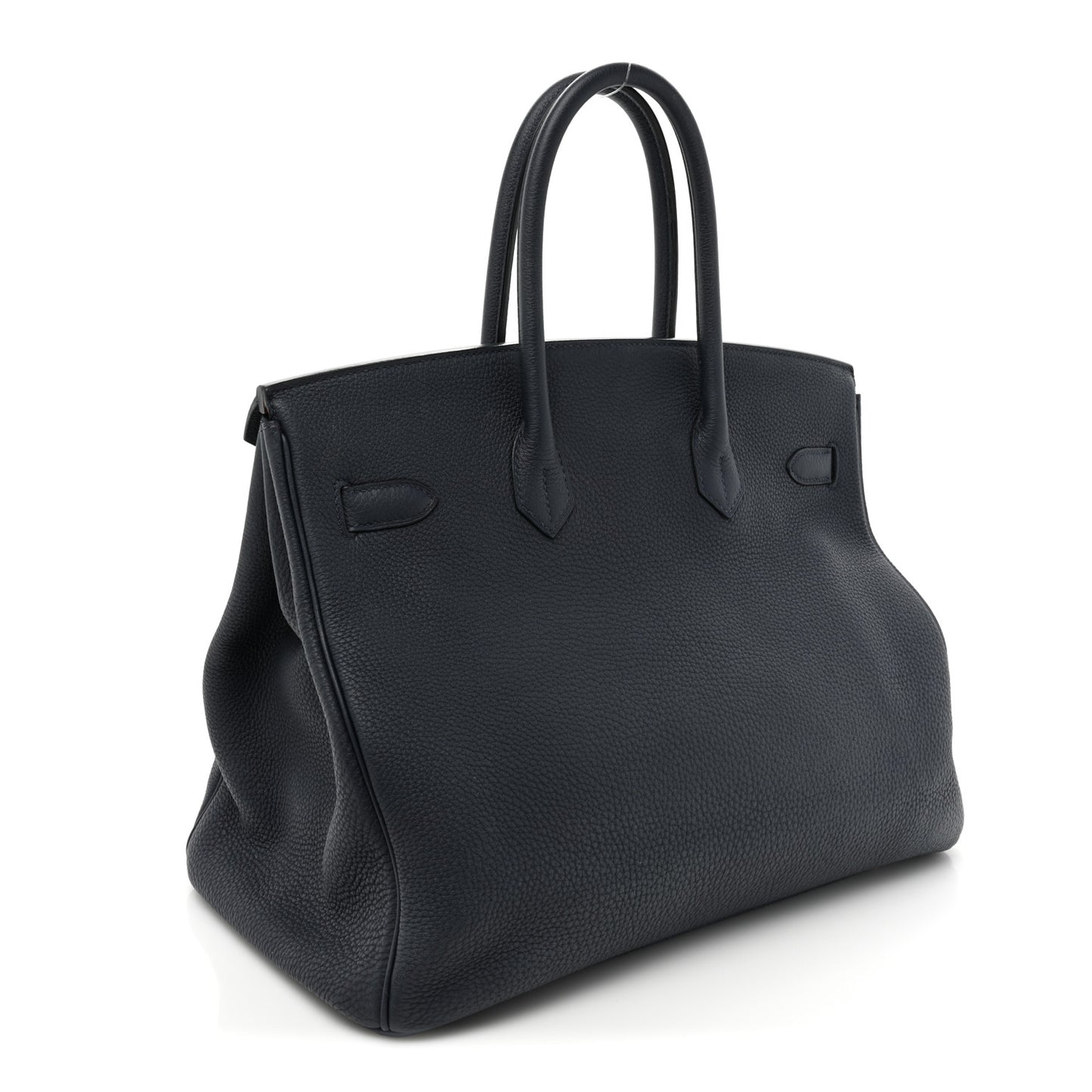 Togo Birkin Verso 35 Bleu Nuit Orange Poppy
