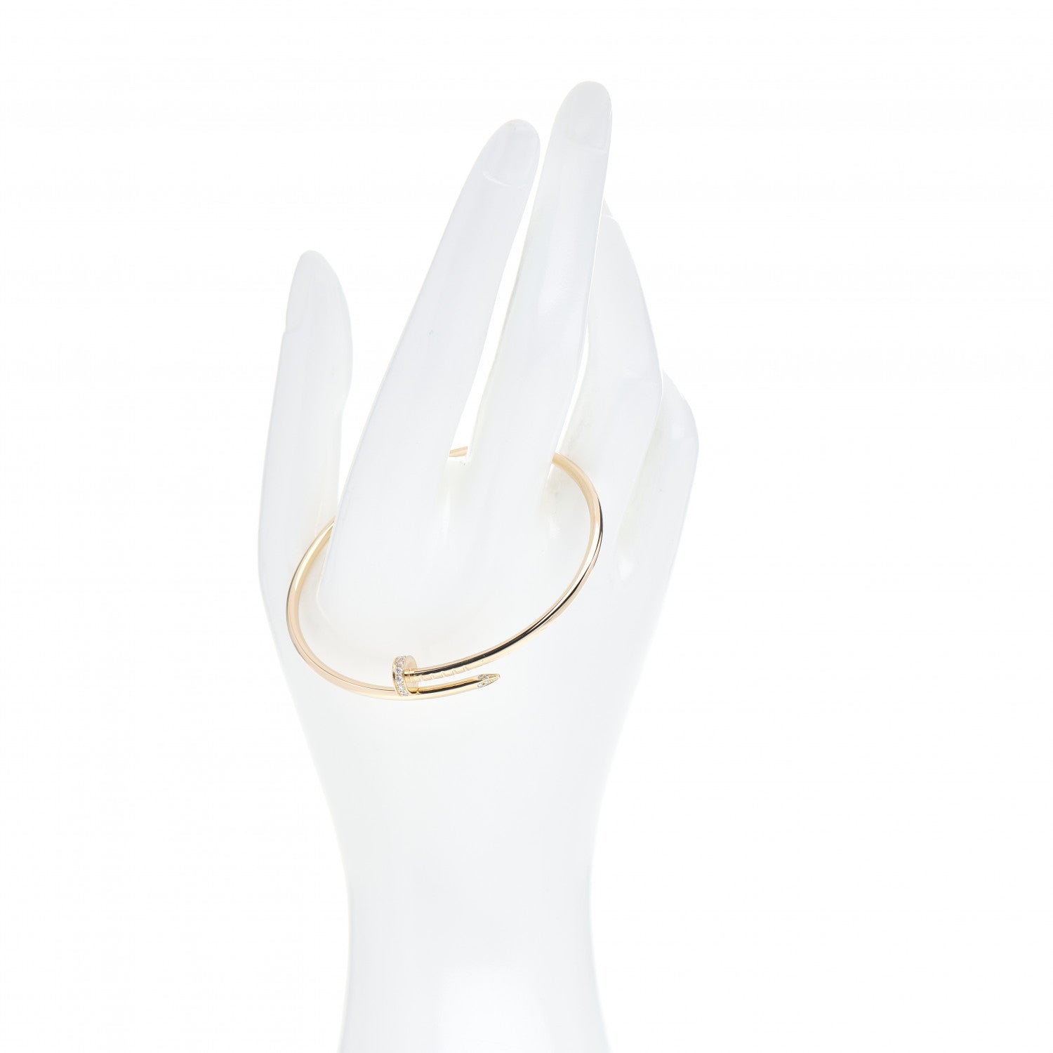 Cartier 18K Yellow Gold Diamond Small Juste Un Clou Bracelet 17 3 of 5