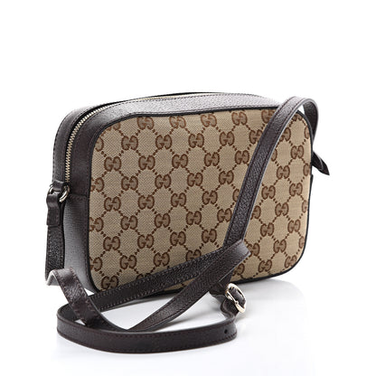 Gucci GG Supreme Monogram Web Small Webby Bee Shoulder Bag Dark Brown 2 of 11