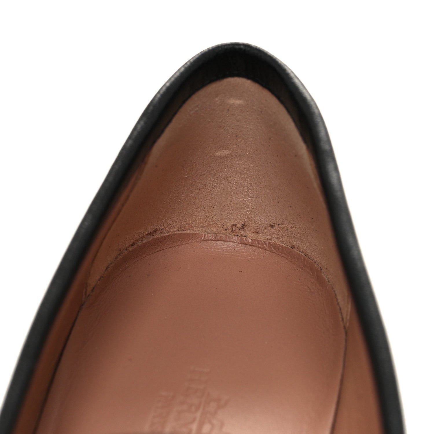 Hermes Goatskin Womens Paris Loafers 38.5 Black 9 of 9