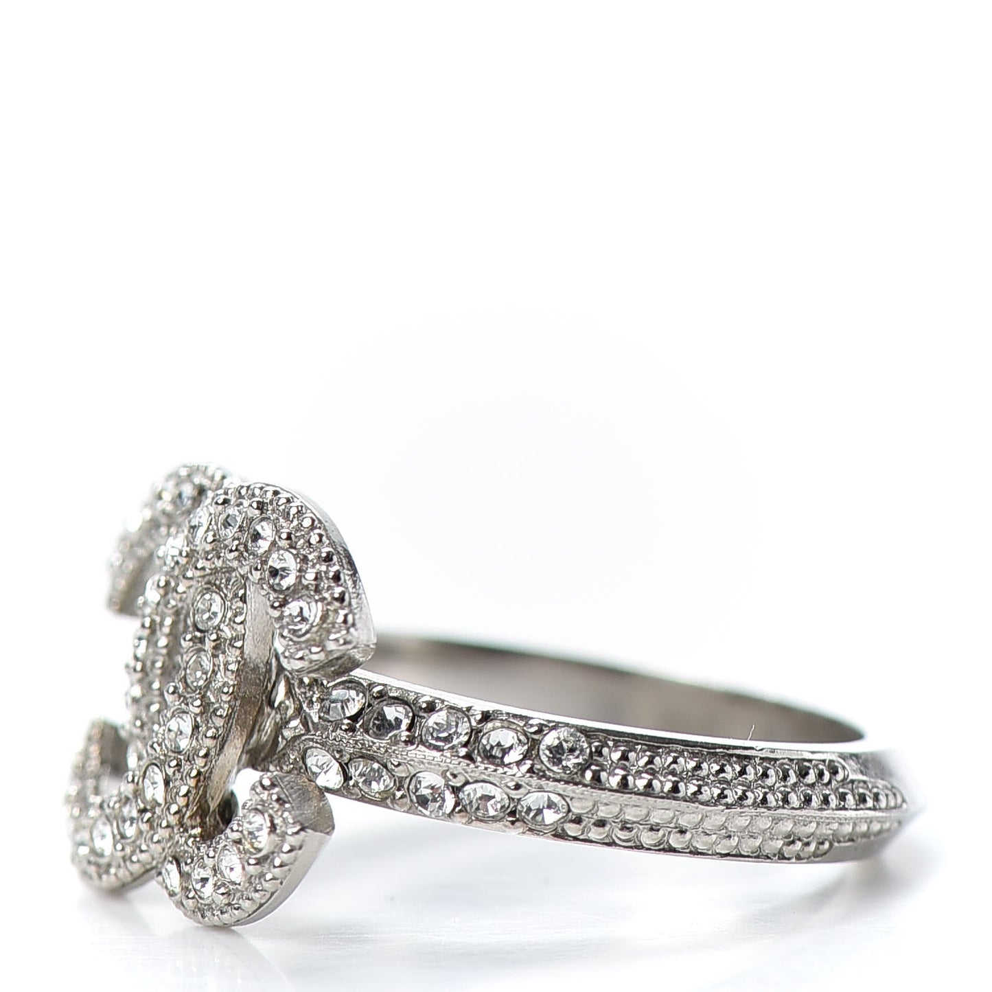 Crystal CC Ring 50 6.5 Silver