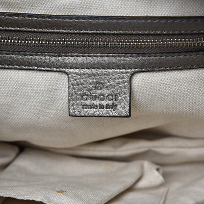 Gucci Monogram Medium Techno Horsebit Shoulder Flap Bag Pewter 6 of 8