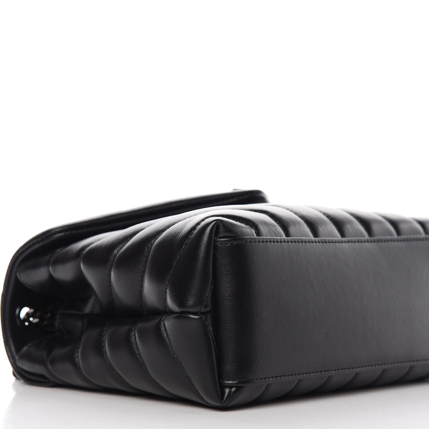 Saint Laurent Calfskin Y Quilted Monogram Small Loulou Chain Satchel Black 7 of 12
