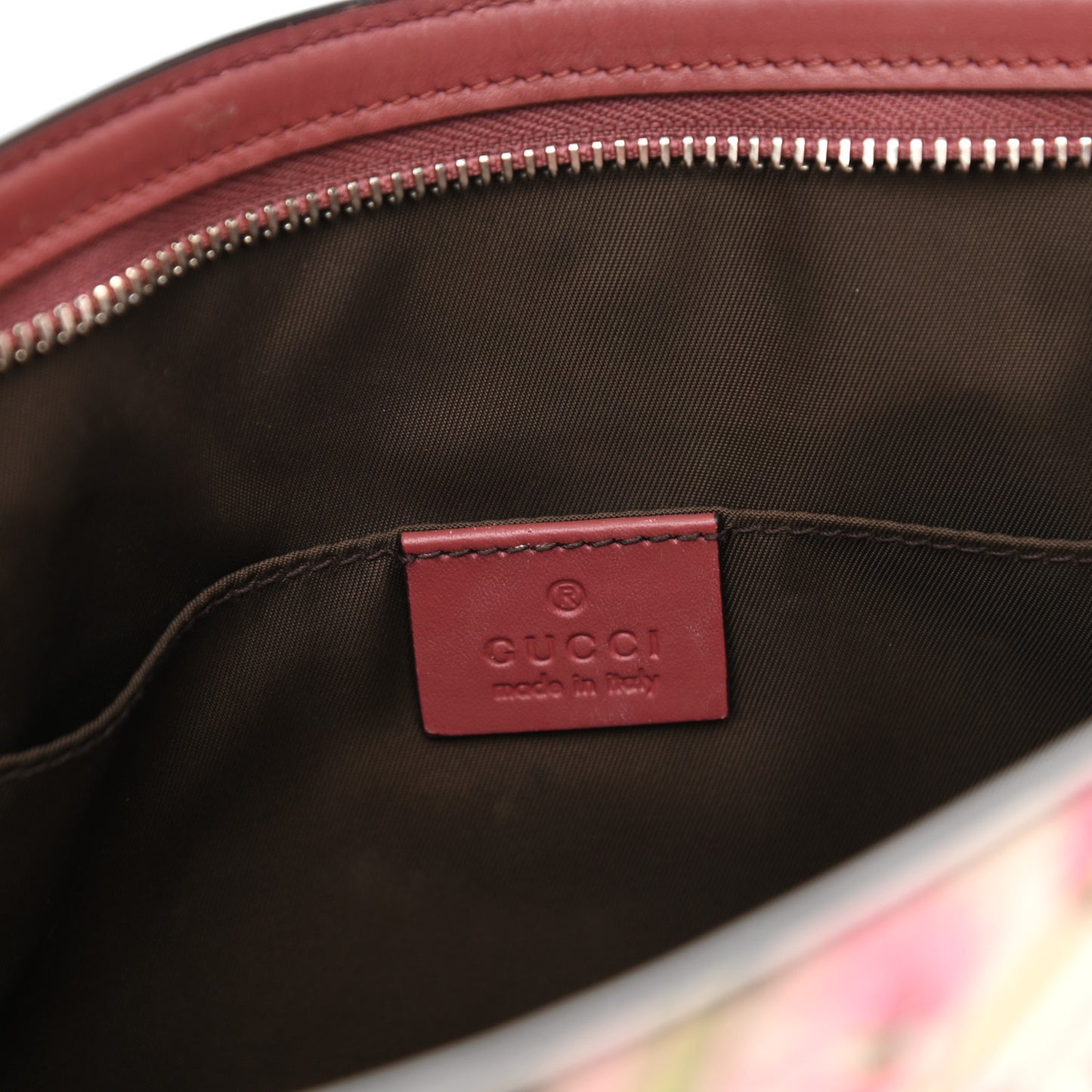 GG Supreme Monogram Blooms Large Cosmetic Case Beige Multicolor Dry Rose