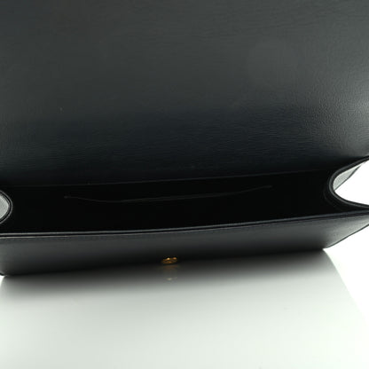 Saint Laurent Calfskin Monogram Large Belle De Jour Clutch Navy 4 of 4
