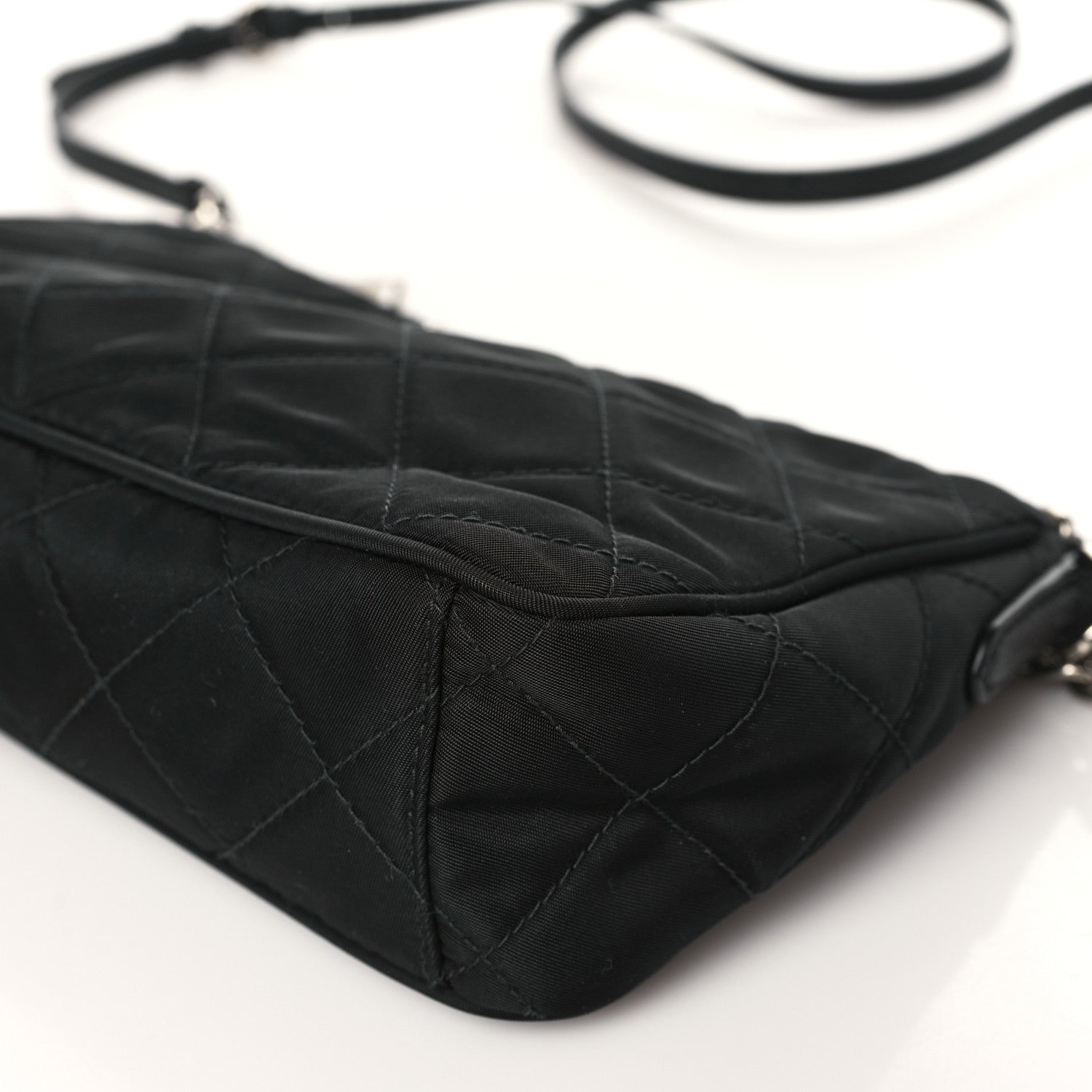 Prada Nylon Tessuto Impuntu Quilted Crossbody Bag Black 9 of 9
