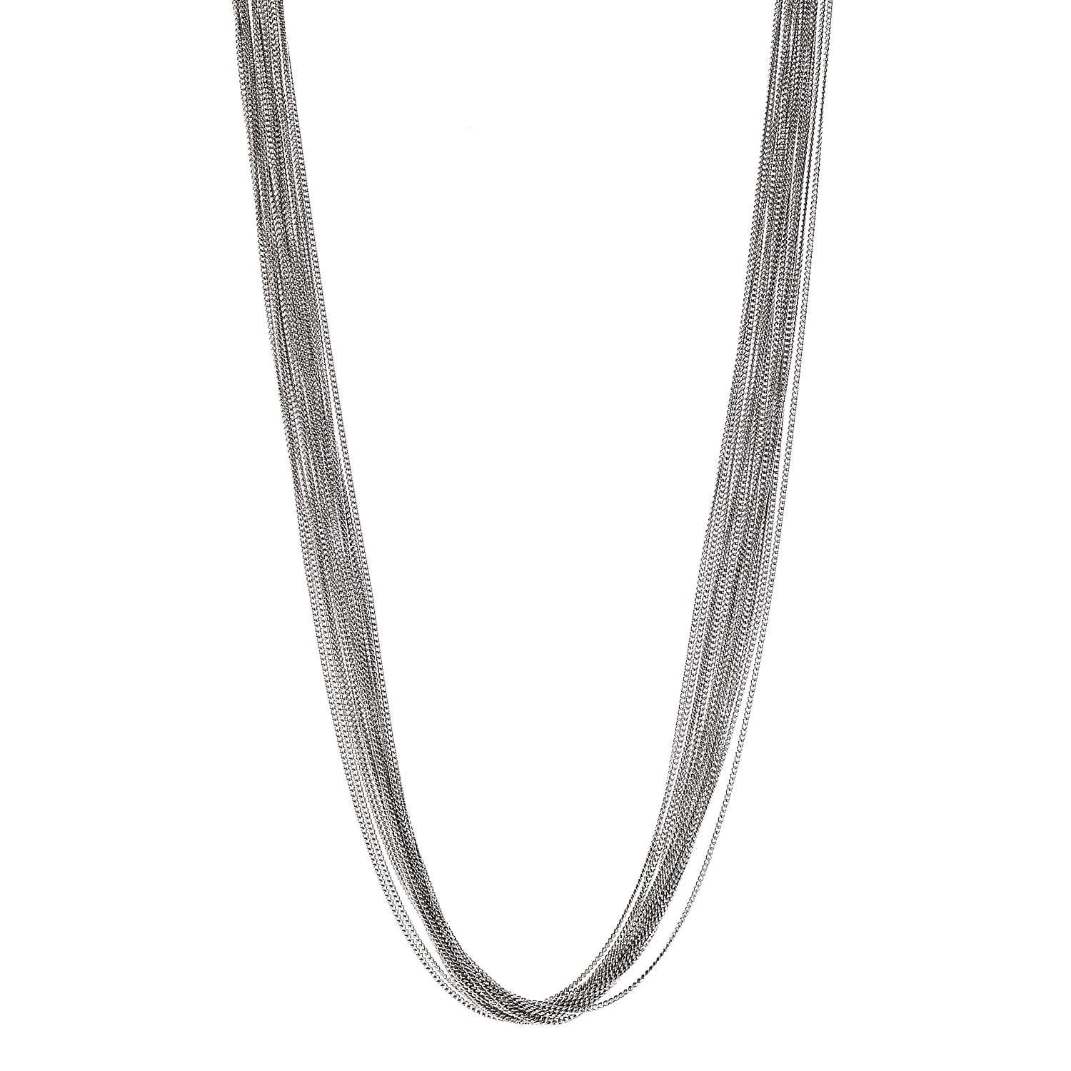 Gucci Metal Bamboo Horsebit Necklace Silver 1 of 4