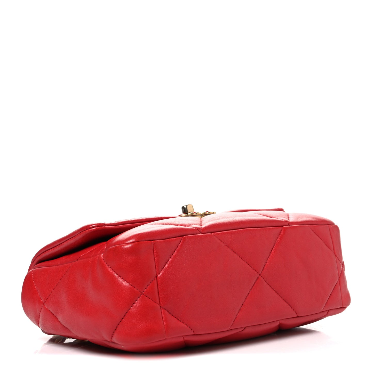 Lambskin Quilted Medium Chanel 19 Flap Red