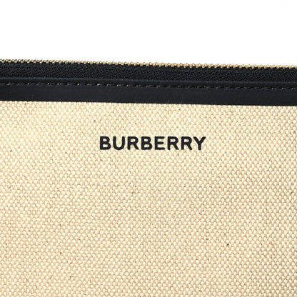 Burberry Cotton Canvas Calfskin Large Soft Belted Tote Bag Natural 9 of 11