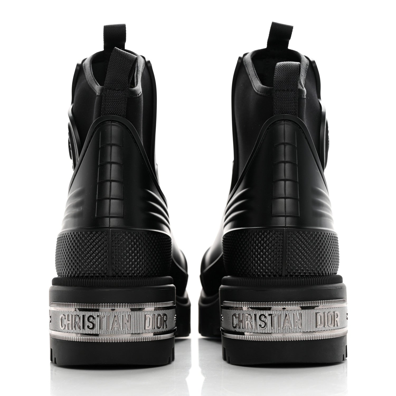 Christian Dior Neoprene Rubber Dior Genesis 30mm Ankle Boots 37 Black 4 of 11