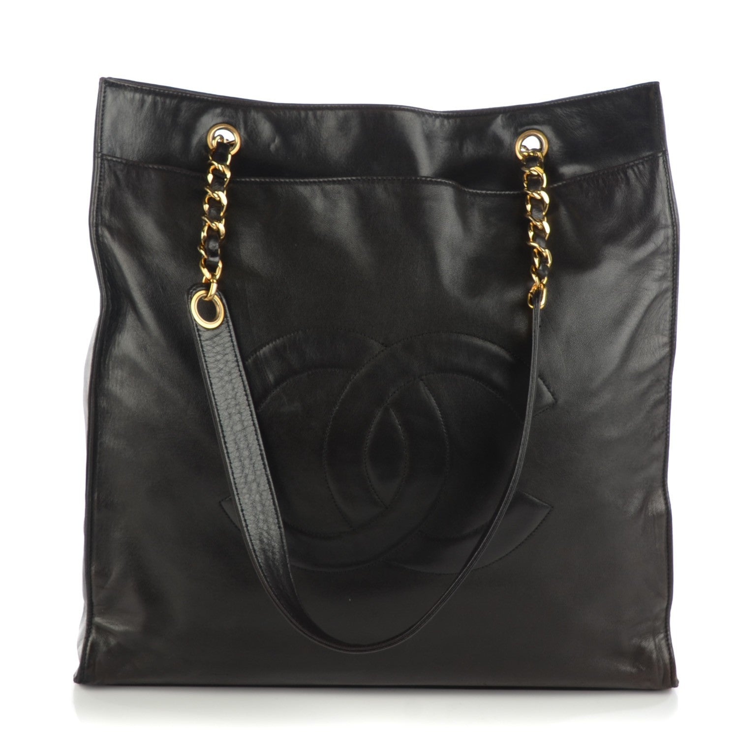 Chanel Lambskin CC Shopper Tote Black 1 of 9