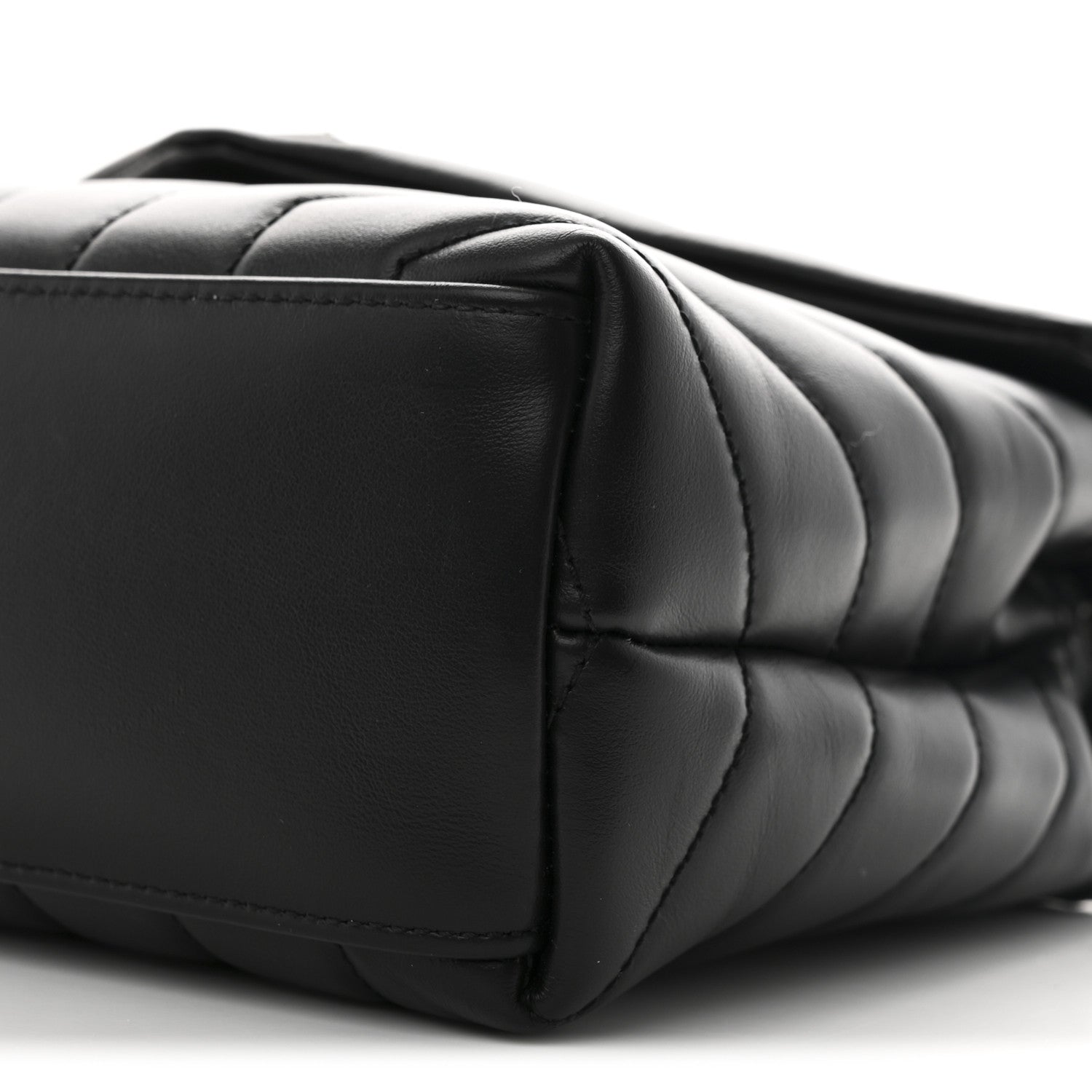 Saint Laurent Calfskin Y Quilted Monogram Small Loulou Chain Satchel Black 11 of 11