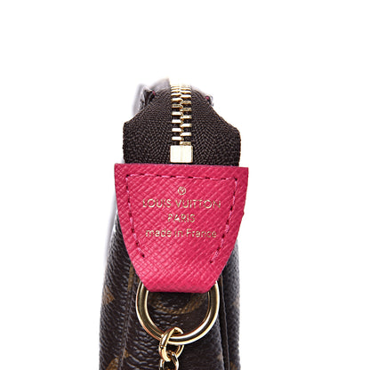 Louis Vuitton Monogram 2019 Christmas Animation Mini Courchevel Pochette Accessories Fuchsia 6 of 7