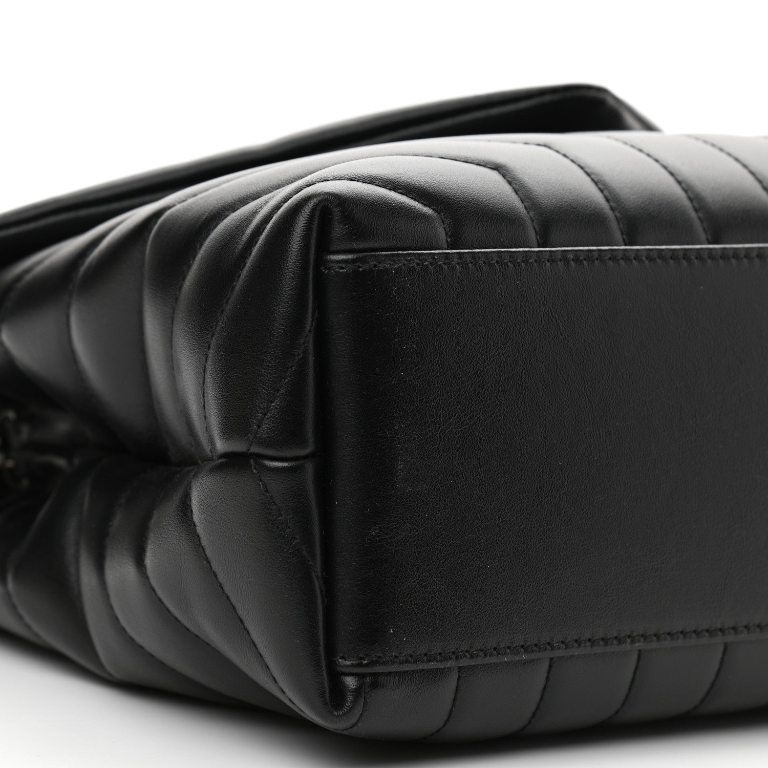 Saint Laurent Calfskin Y Quilted Monogram Medium Loulou Chain Satchel Black 9 of 11