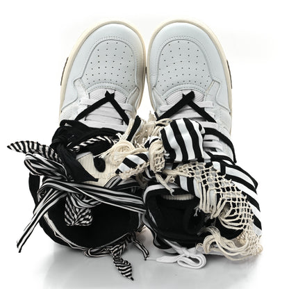 Saint Laurent Calfskin Smith High Top Sneakers 40 White Black 2 of 10