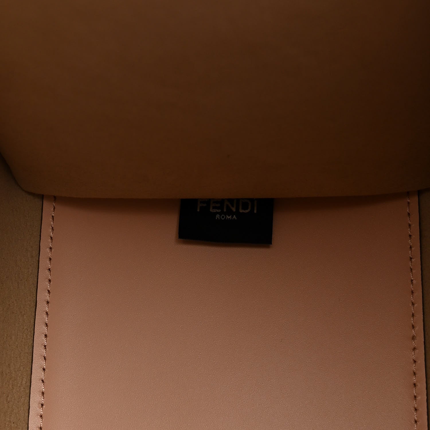 Fendi Vitello King Plexiglass Logo Embossed Medium Fendi Sunshine Shopper Tote Light Rose 7 of 10