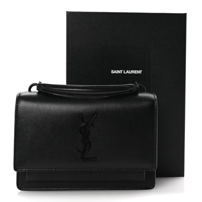Saint Laurent Calfskin Monogram Sunset Chain Wallet Black 10 of 10