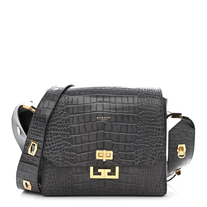 Givenchy Calfskin Crocodile Embossed Medium Eden Storm Grey 1 of 15