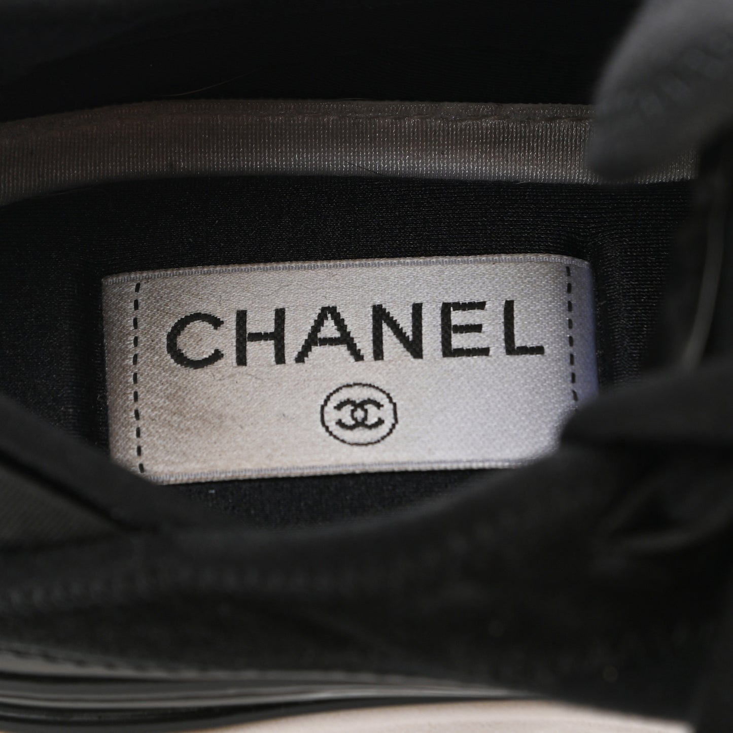 Velvet Calfskin Mixed Fibers CC Sneakers 35 Black