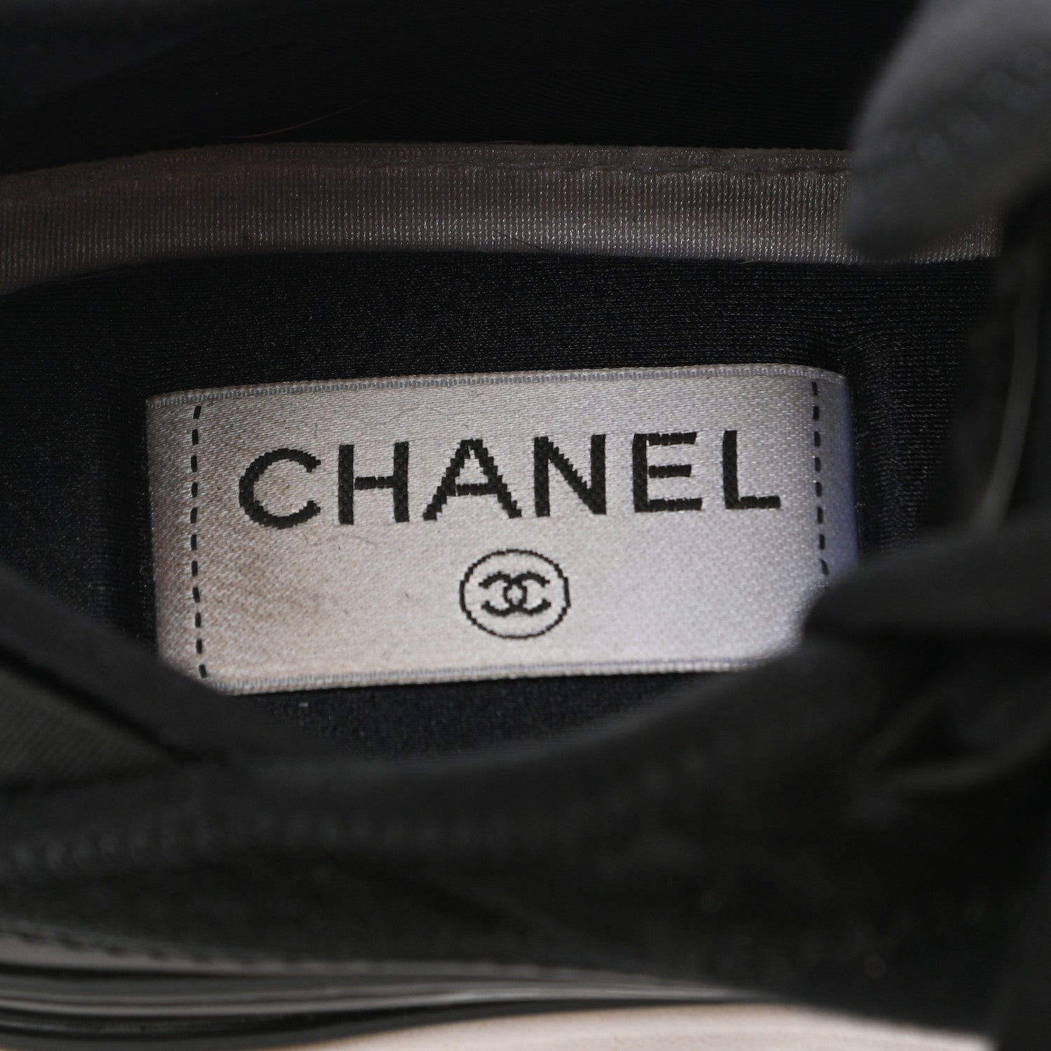 Chanel Velvet Calfskin Mixed Fibers CC Sneakers 35 Black 7 of 8