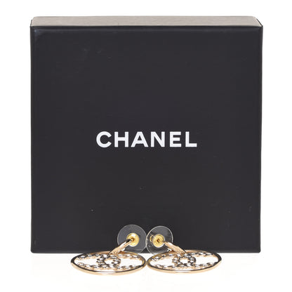 Chanel Baguette Crystal High Society CC Drop Earrings Gold 5 of 5