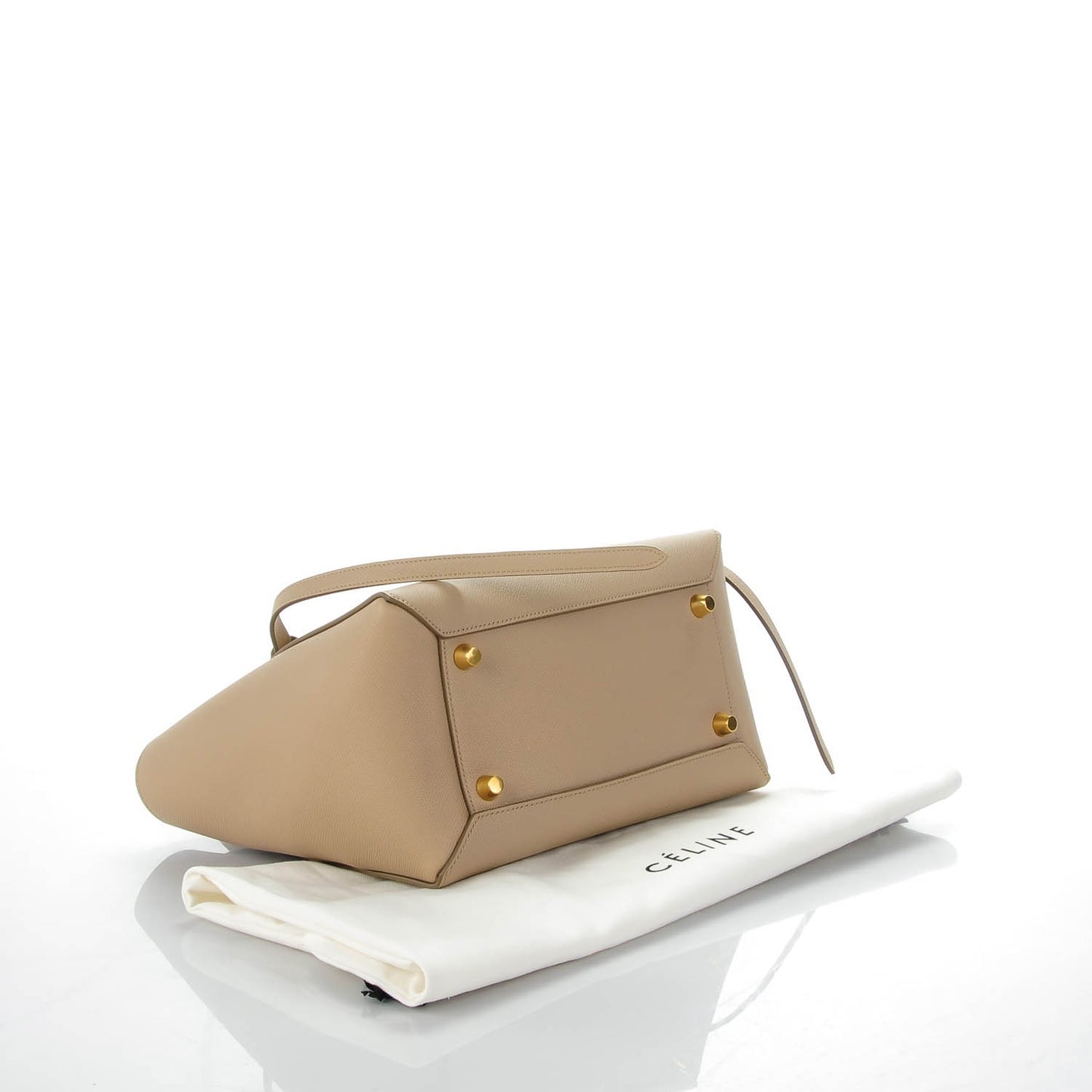 Grained Calfskin Mini Belt Bag Light Taupe