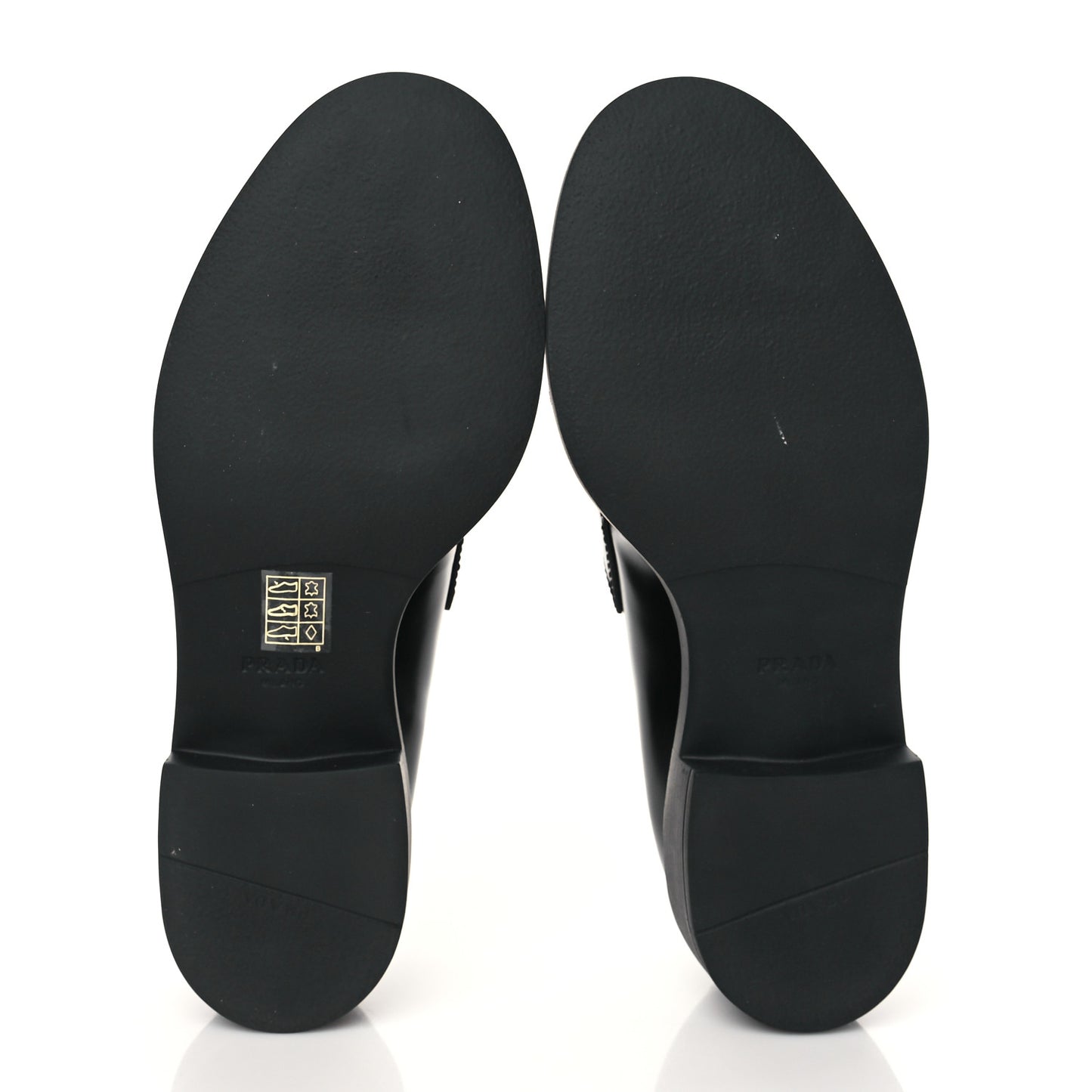Spazzolato Metal Triangle Logo 50mm Loafers 37.5 Black