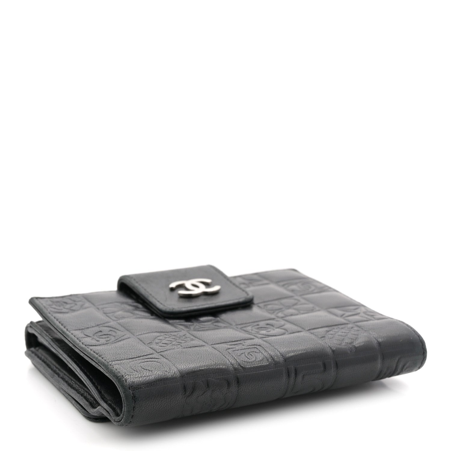 Chanel Calfskin Lucky Symbols Compact French Flap Wallet Black 4 of 10