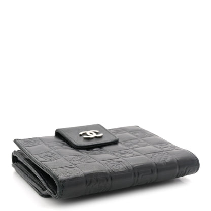 Chanel Calfskin Lucky Symbols Compact French Flap Wallet Black 4 of 10