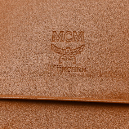 MCM Visetos Studded Continental Flap Wallet Cognac 6 of 7