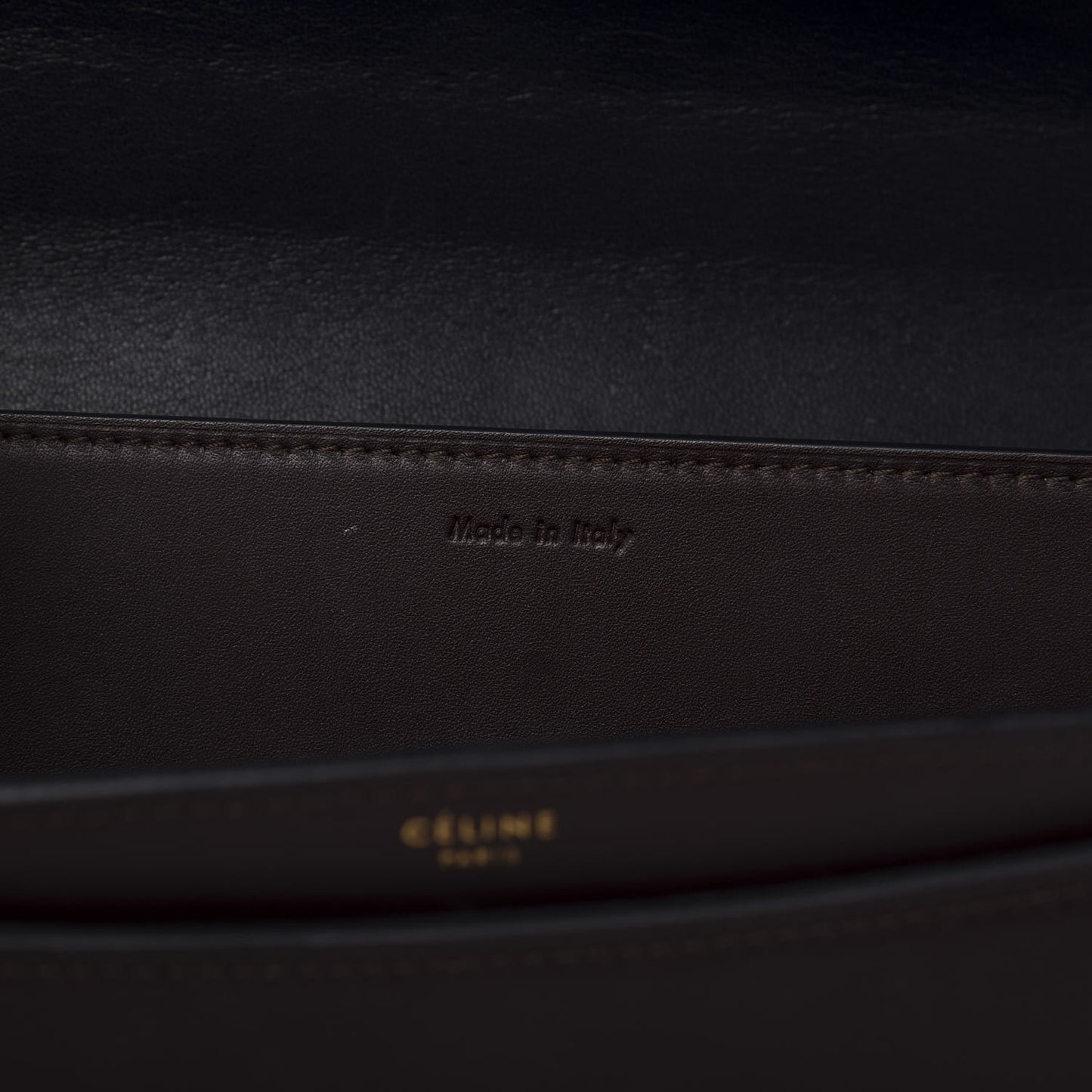 Calfskin Bicolor Medium Case Flap Navy Burgundy