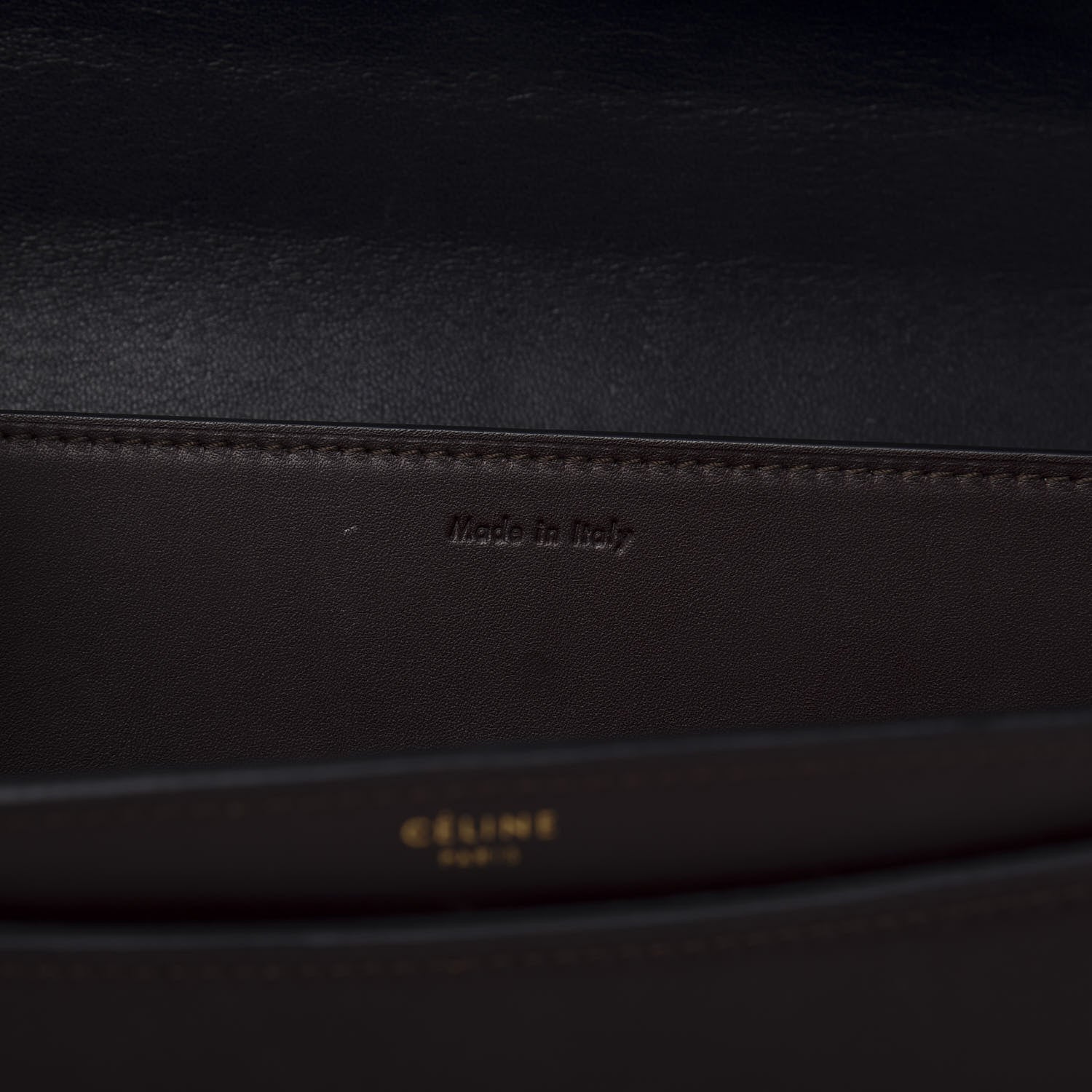 Celine Calfskin Bicolor Medium Case Flap Navy Burgundy 7 of 17