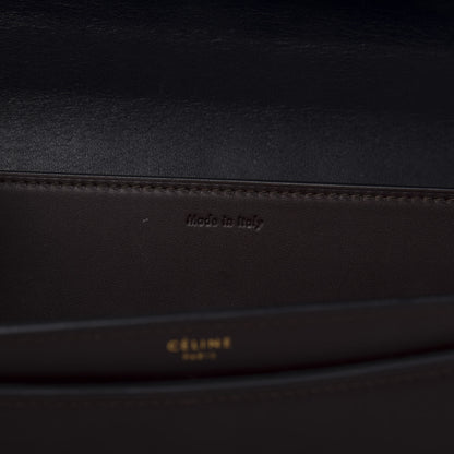 Celine Calfskin Bicolor Medium Case Flap Navy Burgundy 7 of 17
