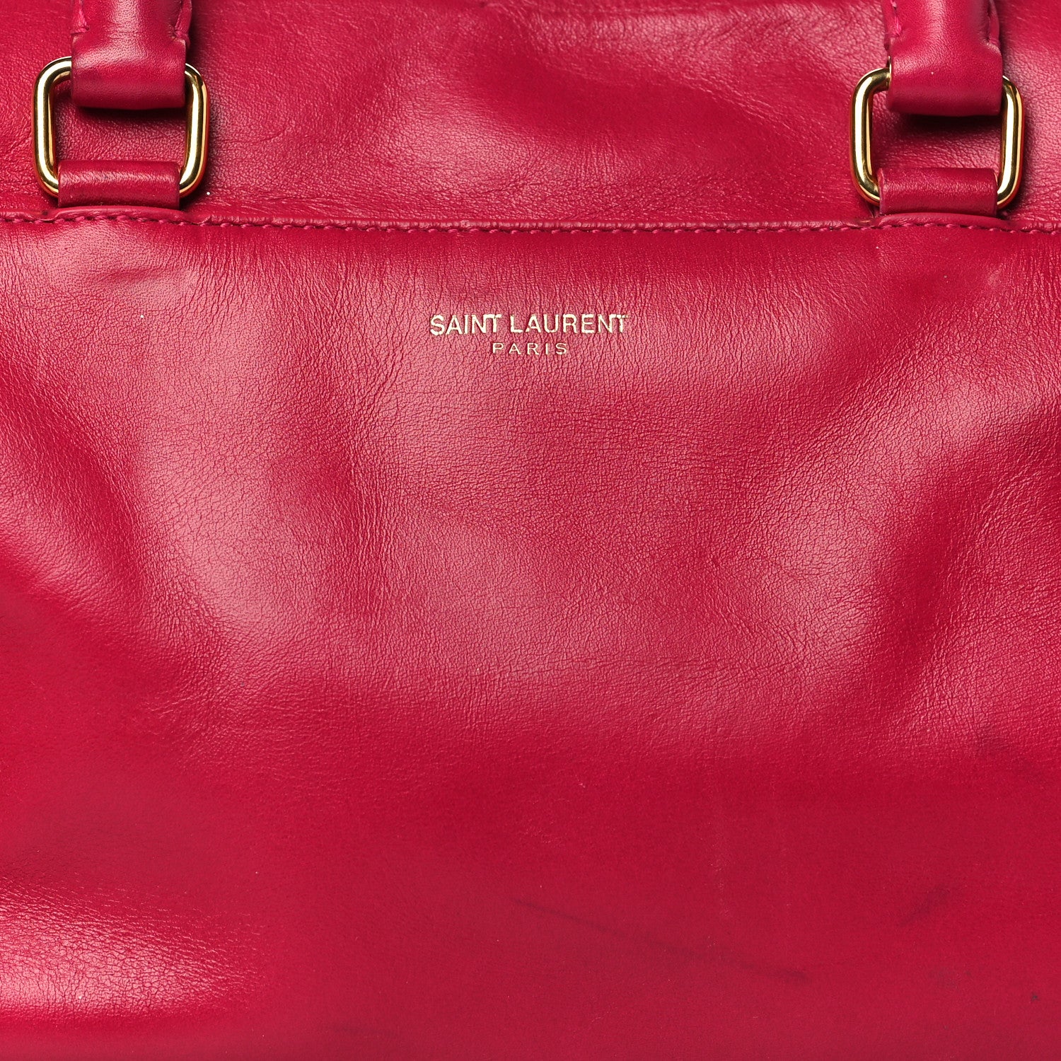 Saint Laurent Calfskin Classic Duffle Fuchsia 7 of 14