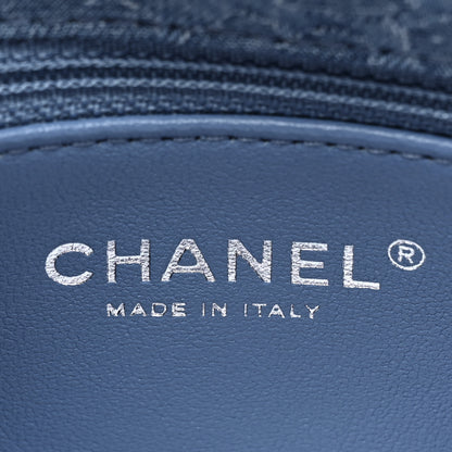 Chanel Denim Quilted Camellia Sweetheart Mini Flap Blue 6 of 9