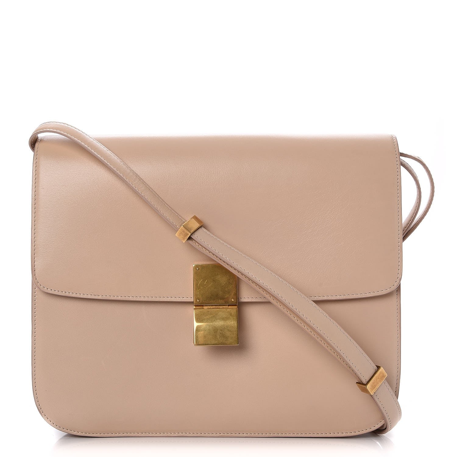 Celine Box Calfskin Large Classic Box Flap Bag Powder 1 of 7