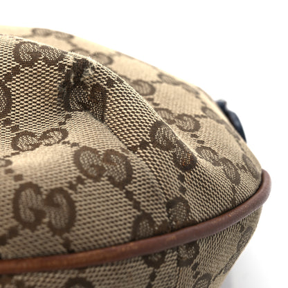 Gucci Monogram Medium Half Moon Hobo Brown 17 of 18