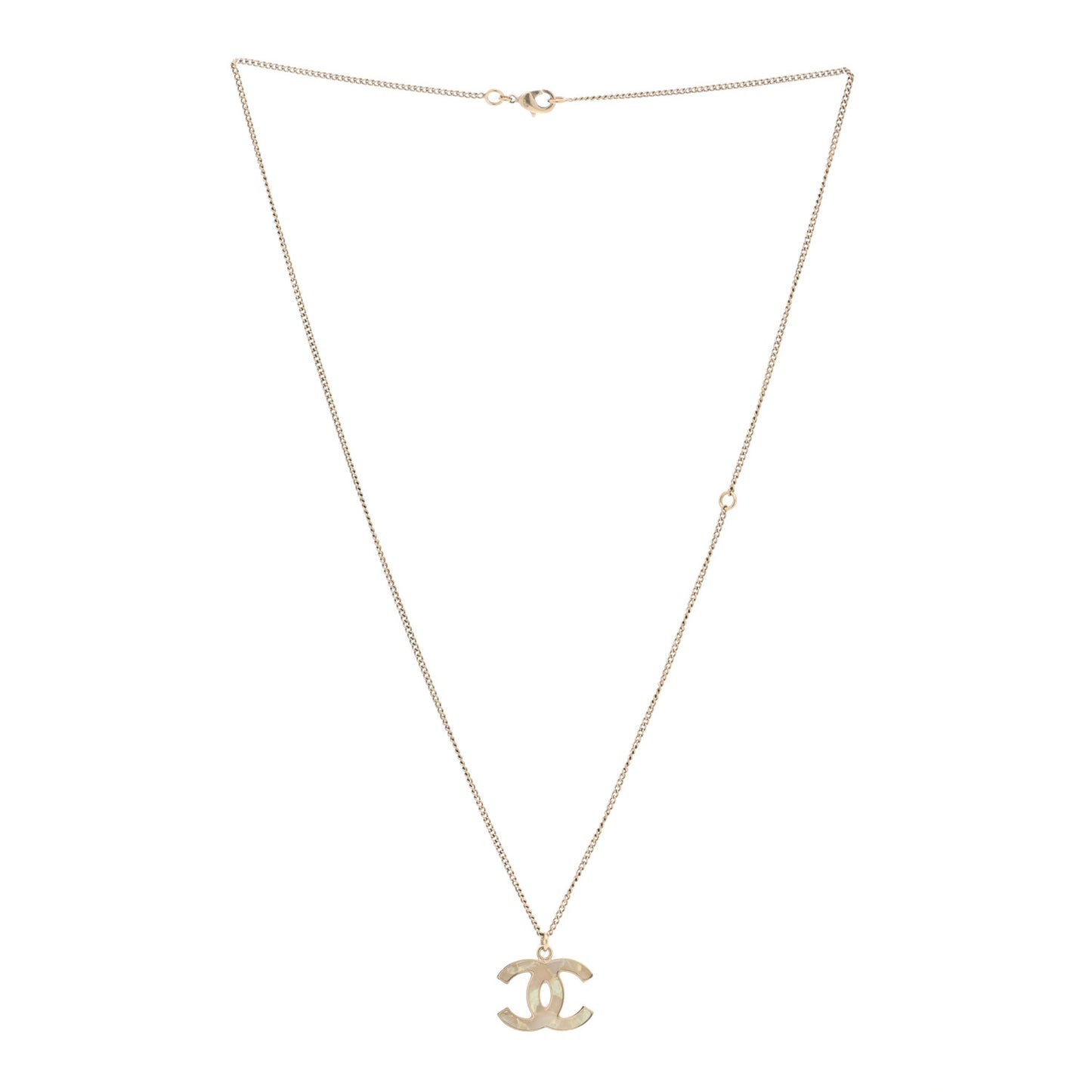 Resin CC Necklace Gold