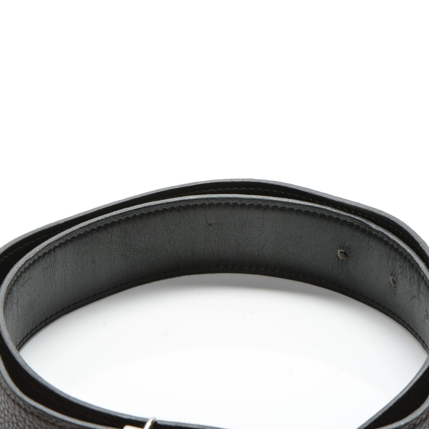Hermes Box Togo 32mm H Belt 80 Black Chocolate 4 of 21