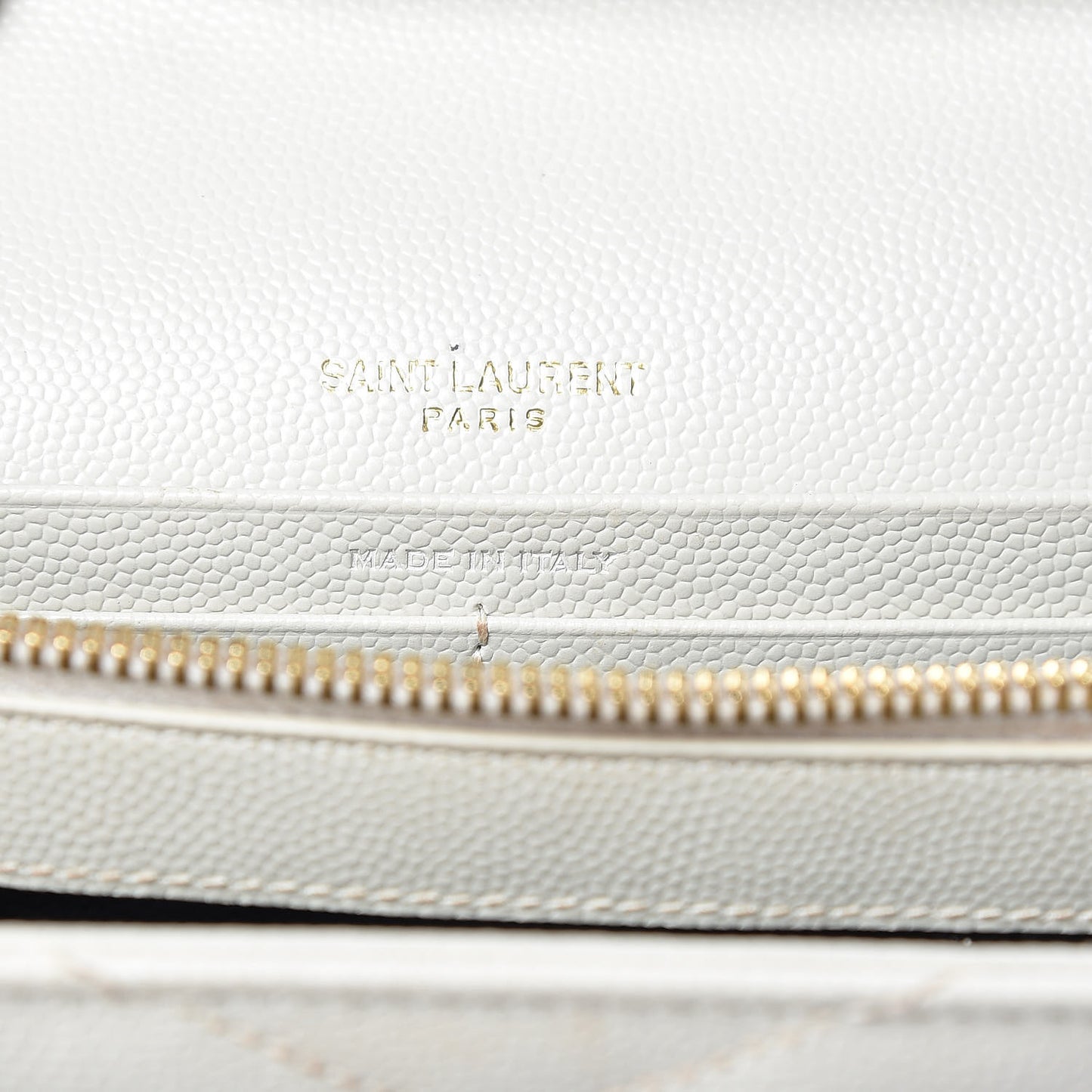 Grain De Poudre Matelasse Chevron Monogram Chain Wallet Porcellana