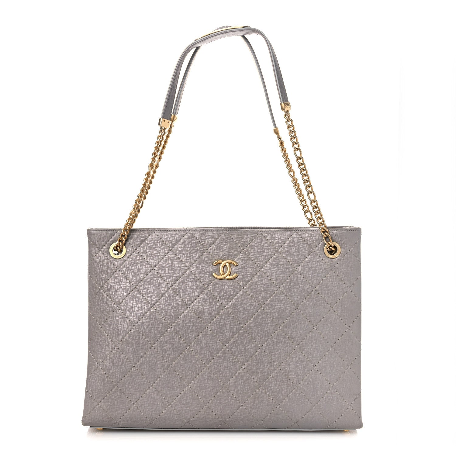 Chanel Caviar Quilted Large Classic Shopping Tote Grey 1 of 14